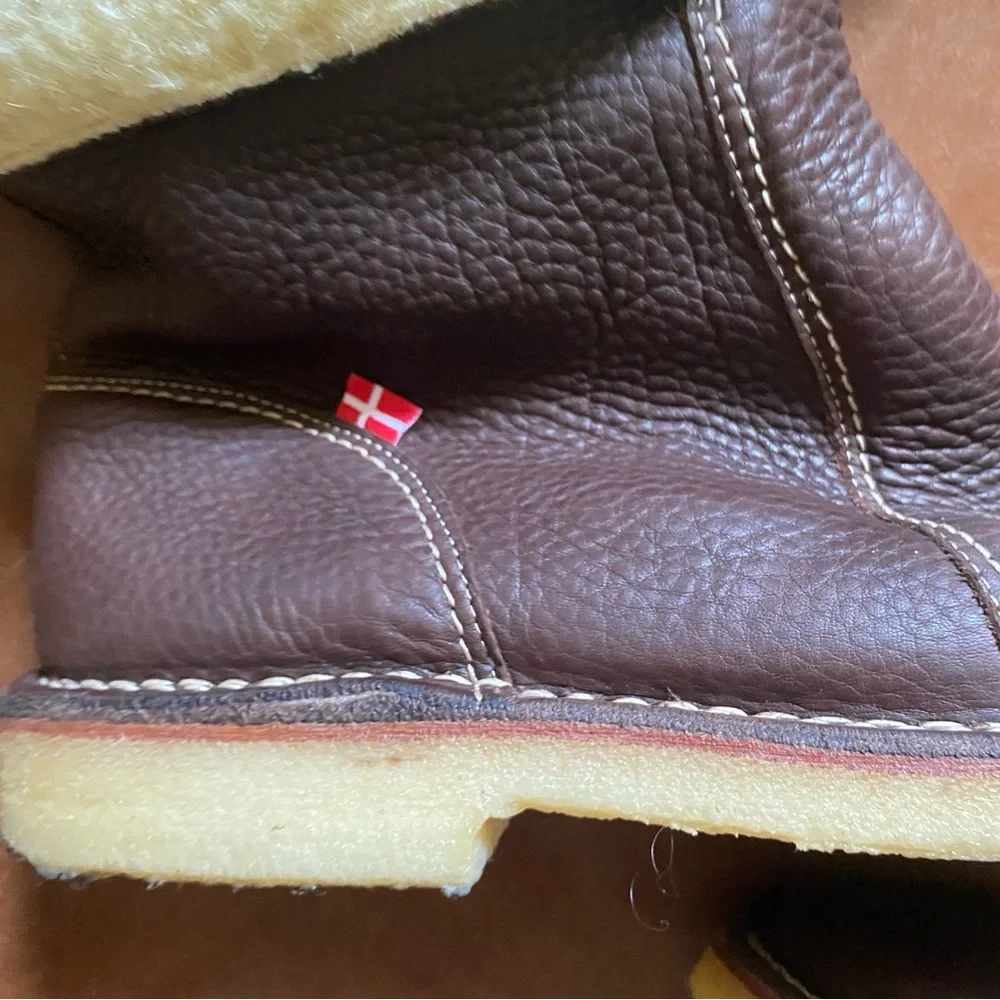Duckfeet Arhus Brown Leather Boots lined with Shearling Men’s 13 (EU 46) - Picture 3 of 8